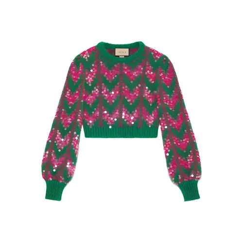 GUCCI Зеленый Женские Короткие Топы