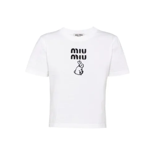 MIU MIU SS23 CNY Белый Женские Короткие Топы