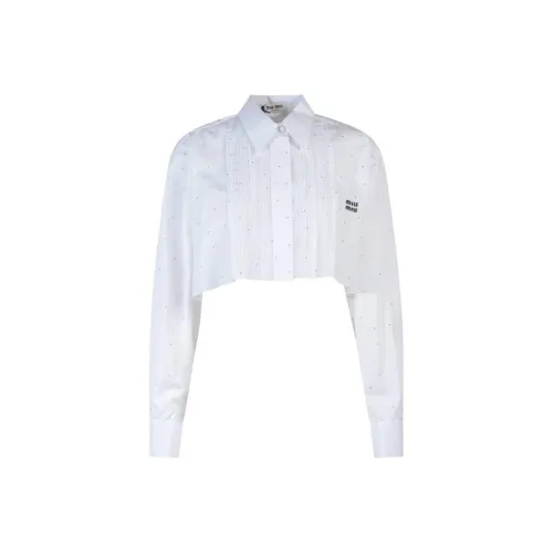 MIU MIU Белый Женские Короткие Топы