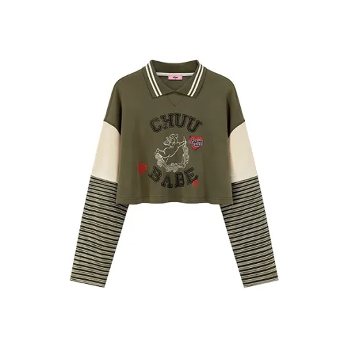 CHUU T-Shirt Женская Армейский Зеленый