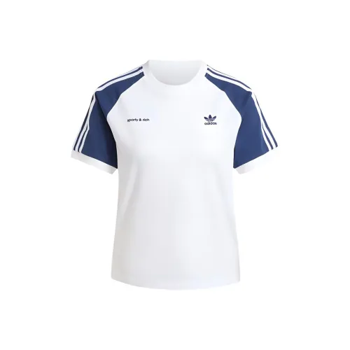 Adidas Originals x Sporty Rich Рукав реглан T-рубашка Женская Белая