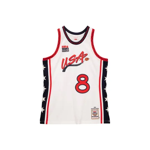Mitchell Ness Белая мужская баскетбольная футболка
