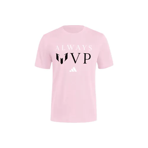 Adidas Messi Series Стандартная футболка Женская Pure Розовая