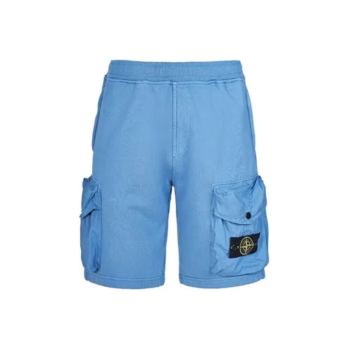 Stone Island Синий Спортивные шорты для мужчин
