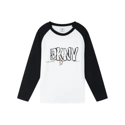 DKNY Реглан-рукав Т-рубашка Женская Черный Цвет