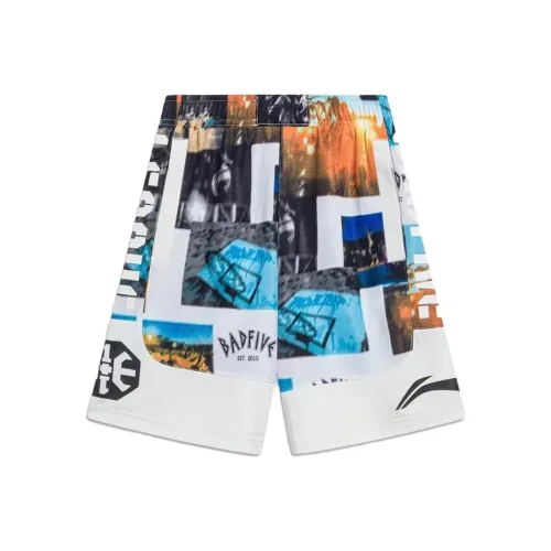 LINING BADFIVE PHOTO Полный принт Сливочный Мужские спортивные шорты