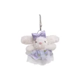 Фиолетовая ткань, юбка, летняя, принцесса, серьги-подвески, кролик