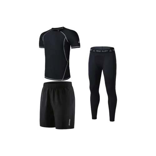 PEAK Фитнес Комплект Мужской Трёхкомпонентный Набор Черный