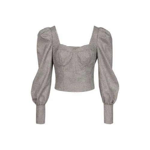 LOFT SHINE Клетчатый Женские Короткие Топы