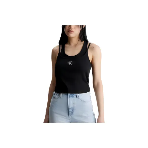 CALVIN KLEIN Топ без рукавов Европейская версия Женские Черный