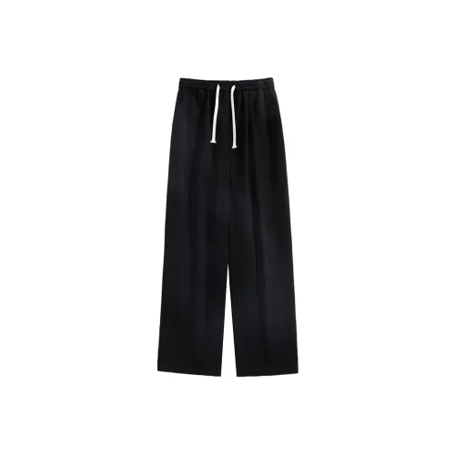 TESTUNG Black Unisex Casual Pants TESTUNG Черные Унисекс Повседневные Штаны