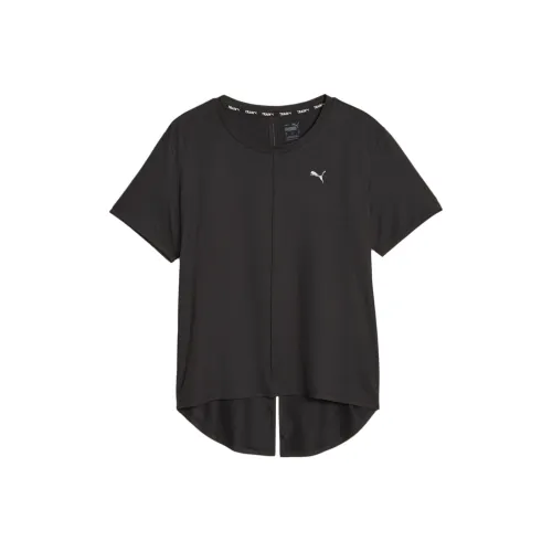 PUMA STUDIO Yogini Lite Женская футболка T-рубашка Женская Черная