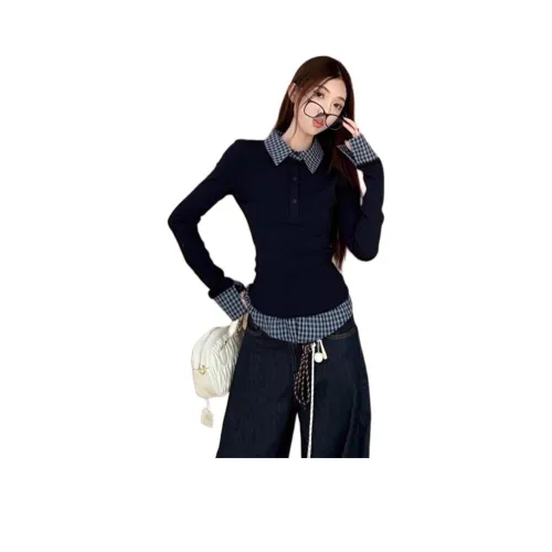 The Temptation Of The Muse Стандартная T-рубашка Женская Темно-синий