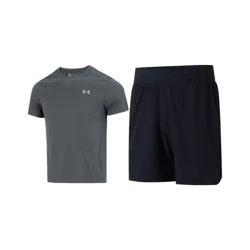 Under Armour Серый + Черный Мужская Повседневная Спортивная Одежда