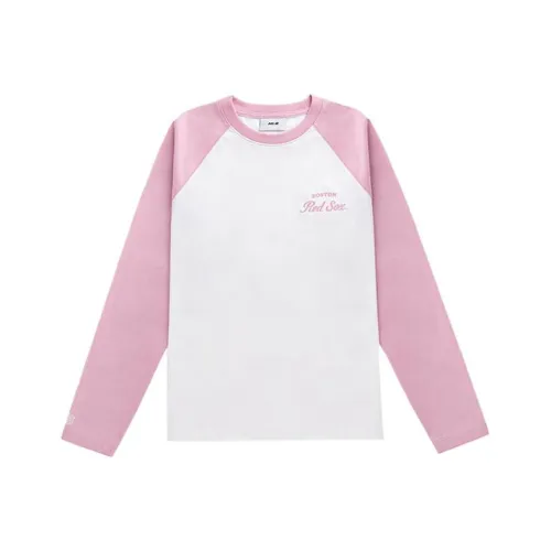 MLB Boston Red Sox Рукав реглан T-рубашка Женская Конопля Розовая