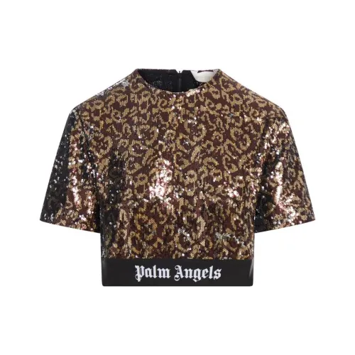 PALM ANGELS SS23 T-Shirt Женская Коричневый