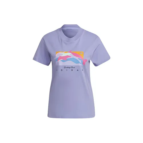 adidas originals Fakten Светло-фиолетовый Женские Футболки