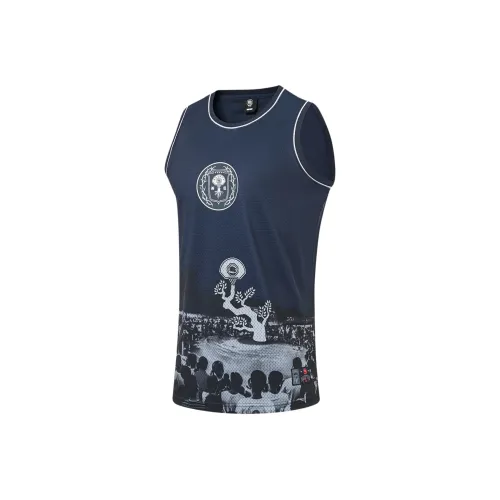 LINING Badfive Баскетбольная Джерси Мужская Темно-Морской Синий