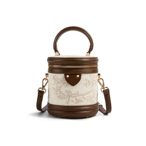 CentarlKatty ПУ (полиуретан) Сумка Женская Вышивка Белый Кофейный