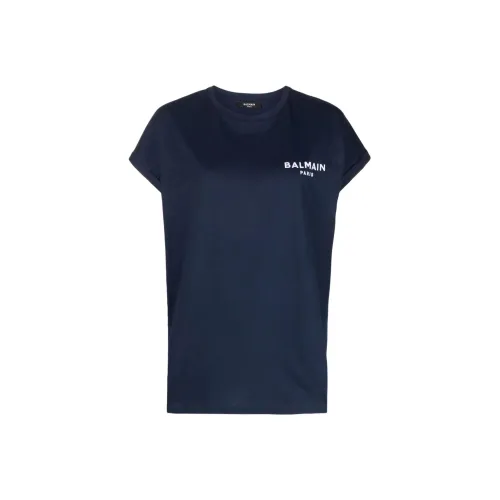 BALMAIN SS22 T-Shirt Женская Синяя