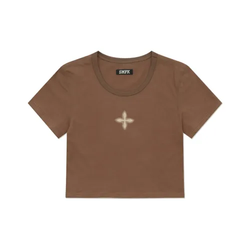 SMFK Wild World Wild World Series Стандартная T-рубашка Женская Лесной Коричневый