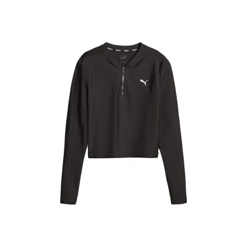 PUMA TEAM FIT Eversculpt Training Quarter Zip Женская T-Shirt Женская Черная