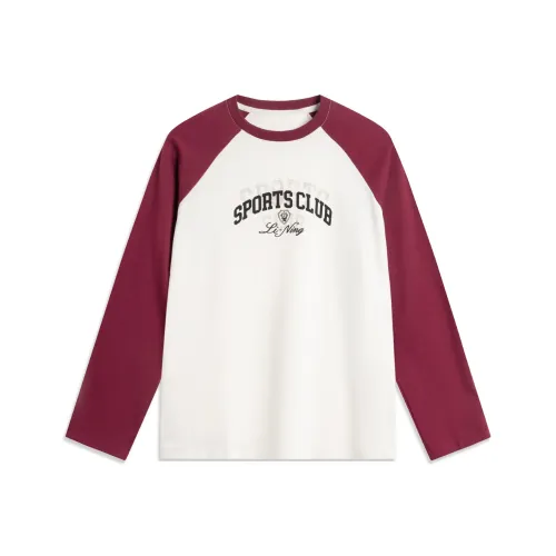 LINING Sports Life Collection T-Shirt Женская Айвори Тибетский Красный