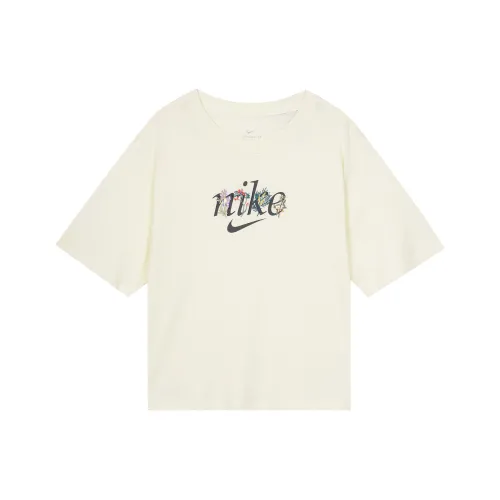 nike Рукав с спущенным плечом T-рубашка Женская Кокосовое молоко