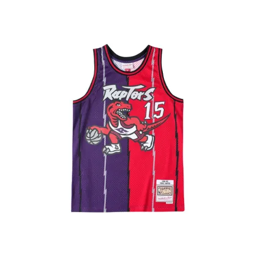 Mitchell Ness Красно-фиолетовый Мужская баскетбольная футболка