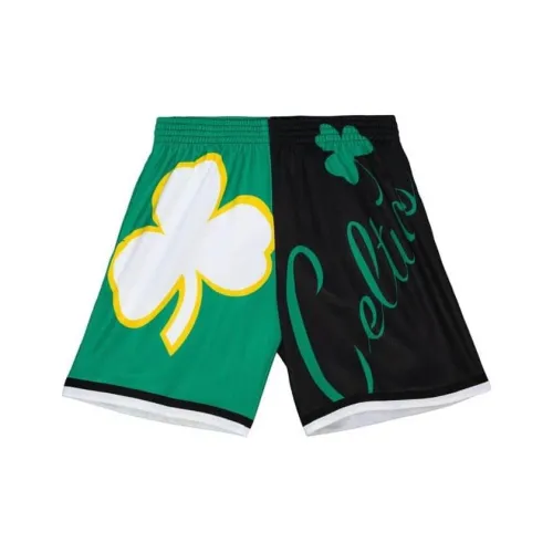 Mitchell Ness Черно-зеленые Шорты для баскетбола для мужчин
