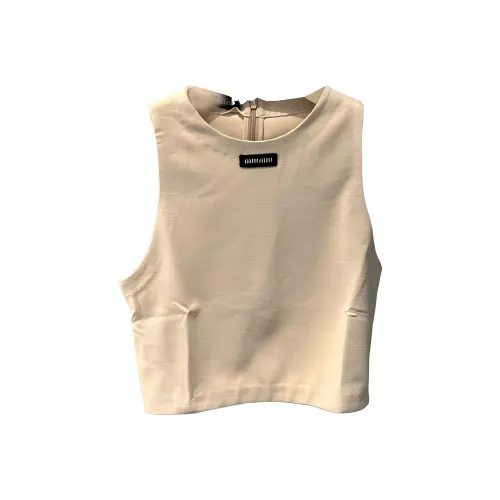 MIU MIU SS24 Майка Женская Бежевая