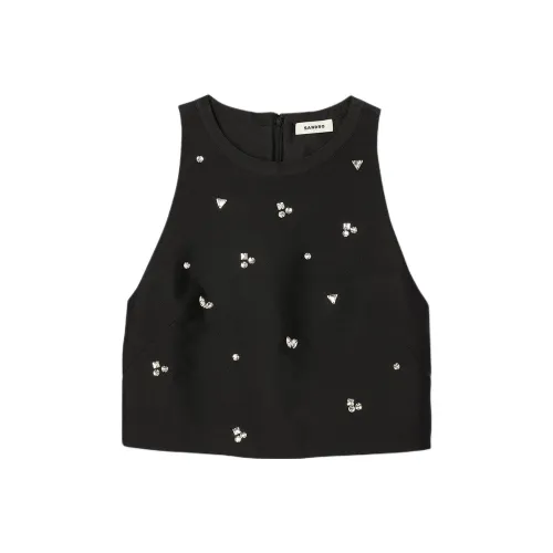 SANDRO Черные Женские Майки