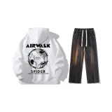 Комплект одежды (Белый топ + Черные джинсы)