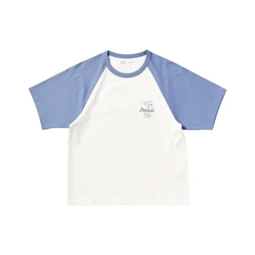 UNIQLO PEANUTS Collaboration SS25 T-Shirt Женская Небесно-Синий