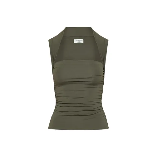 Aritzia Майка Женская Темно-оливковый Темно-оливковый