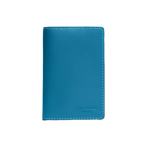 COACH Id Zip Wallet Телячья кожа Держатель для карт кошелек Мужской Синий