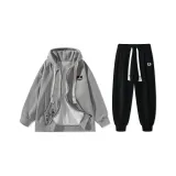 Утепленный с флисовой подкладкой Светло-серый Комплект