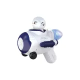 3 в 1 Синий [Версия с батареей] Пушка для воды + Пушка для пузырей + Космический корабль