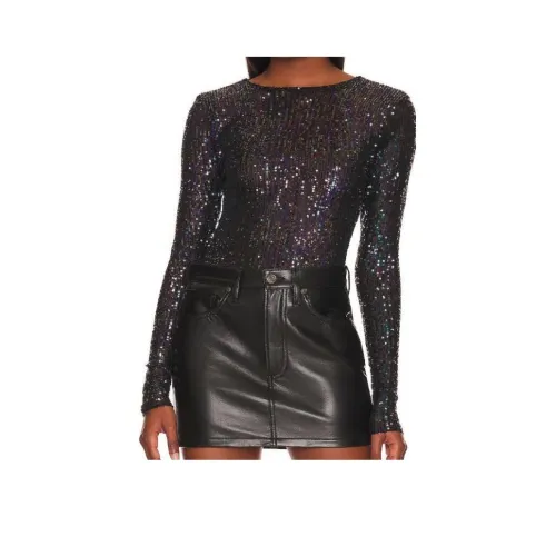 FREE PEOPLE Черные Женские Короткие Топы