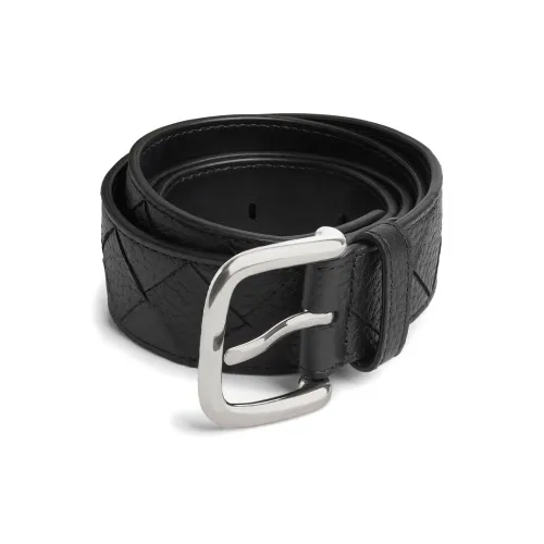 Bottega Veneta Ремни из коровьей кожи Мужской Черный Ширина 3,5 см