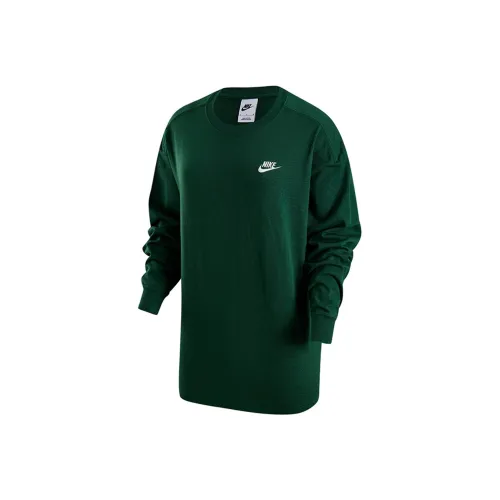 Nike Рукав с спущенным плечом T-рубашка Женская Каньон Зеленый