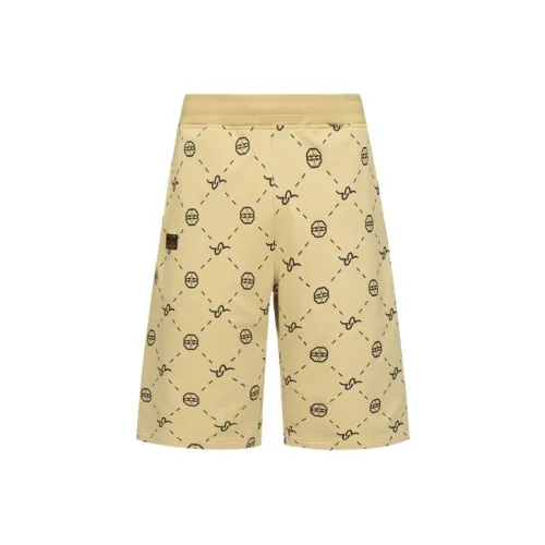 EVISU Абрикос Полный принт Мужские спортивные шорты