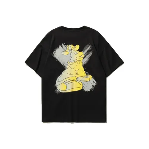 LiNing x Disney Коллаборация Коллекция Sports Fashion Collection Рукав с оборванным плечом T-рубашка Женская Черная