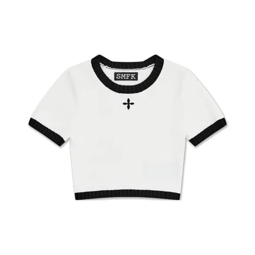 SMFK x Wonderland Небесно-белый Женский Короткий Топ