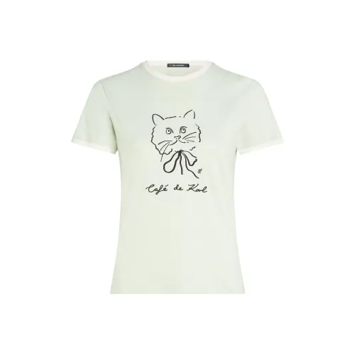 KARL LAGERFELD SS25 Стандартная T-рубашка Женская Светло-зеленая