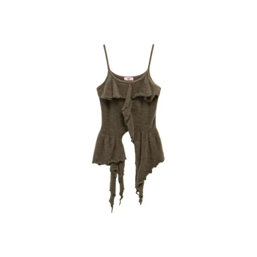 CHUU Майка Женская Горчично-зеленая