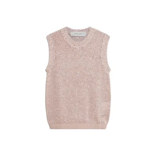 Golden Goose SS25 Майка Женская Серый Розовый