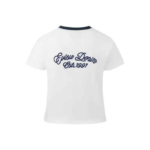 EVISU SS25 Белый Женские T-рубашки