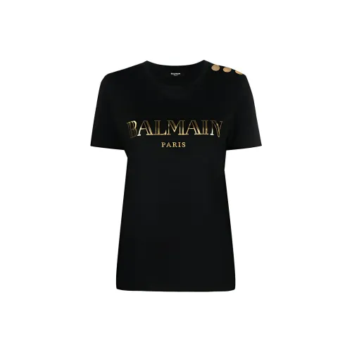 BALMAIN Черные Женские Т-рубашки