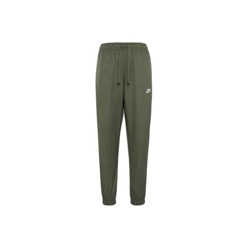 Nike Вязаные тренировочные брюки мужские оливкового цвета